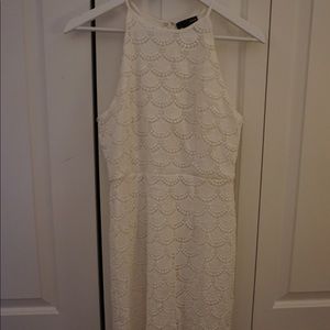 Aqua White Lace Dress